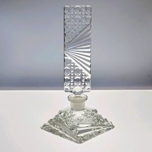 Vintage 1930's Art Deco Czechoslovakian Crystal Perfume Bottle